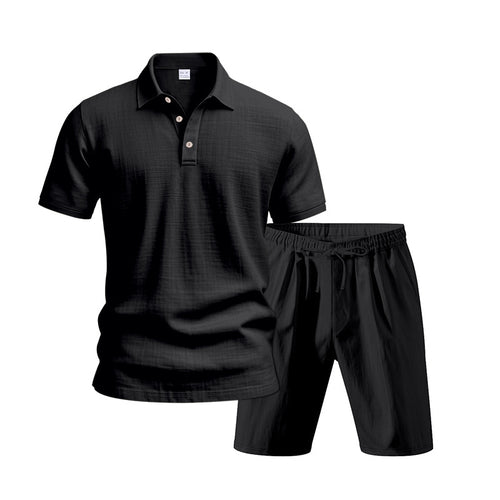Herren legeres Polo-Shirt und Shorts Set EB