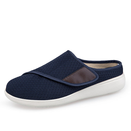 Herren nan orthopädischer Pantoffel mit verstellbarem Klettverschluss, atmungsaktivem Mesh und stoßdämpfender Schaumstoffsohle EB