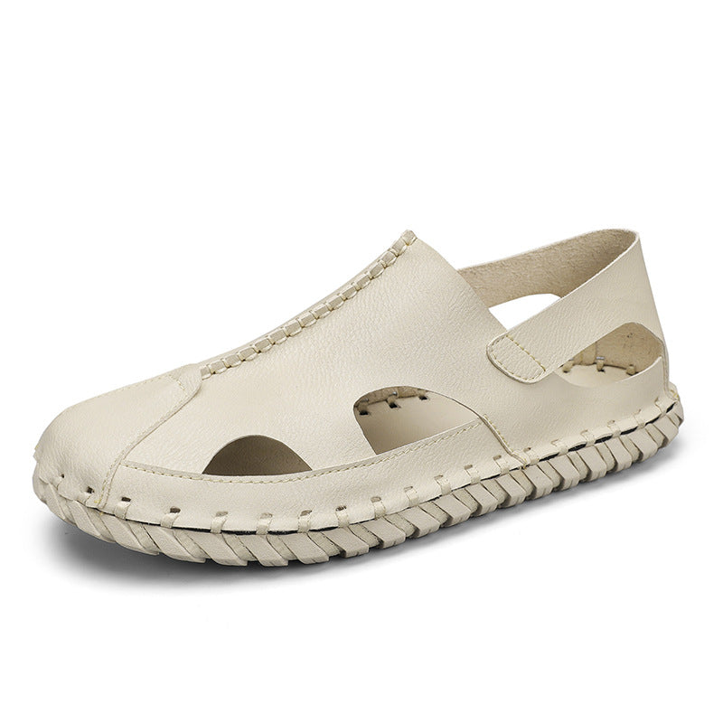Damen Bequeme Leder Sandalen mit atmungsaktivem Design EB