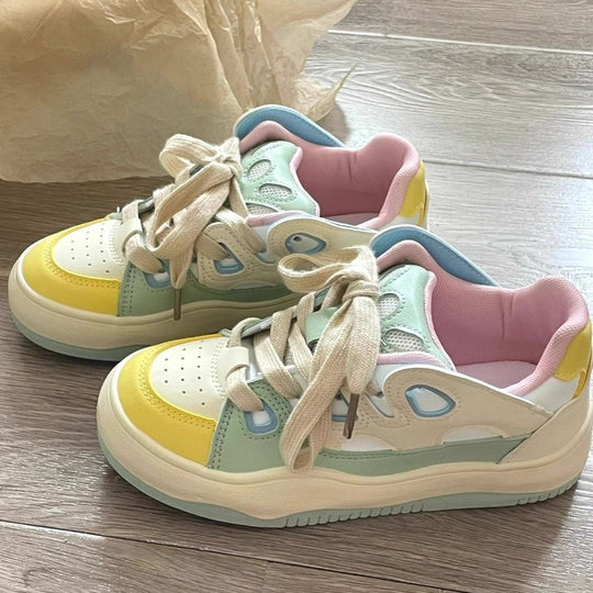 Damen Modische Sneakers mit atmungsaktiven Einsätzen und bequemer Dämpfung EB