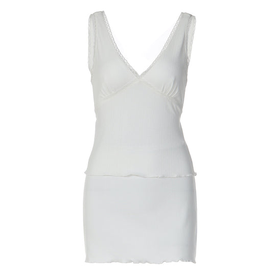 Damen Trägershirt mit eleganter Rüsche und femininer Silhouette EB