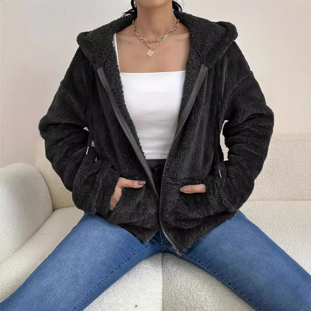 Damen Kuscheljacke mit hoher Wärmeisolation und großzügigen Taschen EB