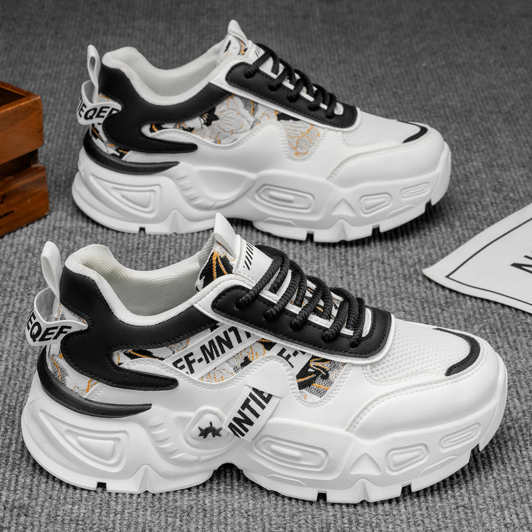 Damen Sportliche Chunky Sneakers mit einzigartigem Blumenmuster EB