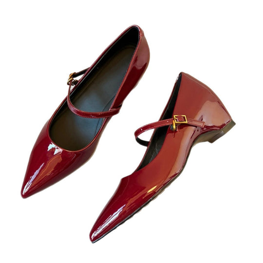 Damen elegante Ballerinas mit dekorativem Riemchen EB