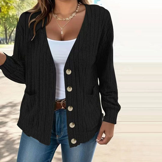 EB | Strickjacke Polyester Komfortabel, Leicht, Taschen