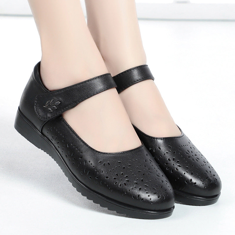 Damen Komfortable Ballerinas mit Mary Jane Verschluss EB