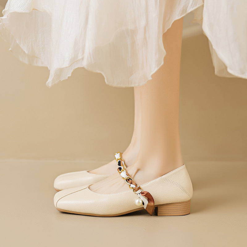 Damen Ballerinas mit eleganter Schnallenakzent und klassischem Design EB