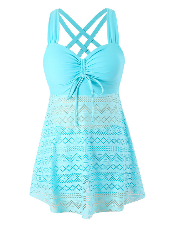 Damen Schwimmkleid mit raffinierter Rückenpartie und sehr elastischer Stoffqualität EB