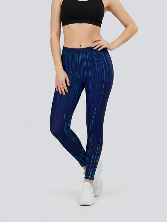 Damen Sportleggings mit stylischem Sternen-Design und hohem Bund EB