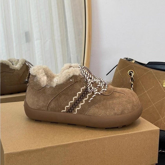 Damen Bequeme Hausschuhe mit kuscheligem Innenfutter und robustem Profil EB