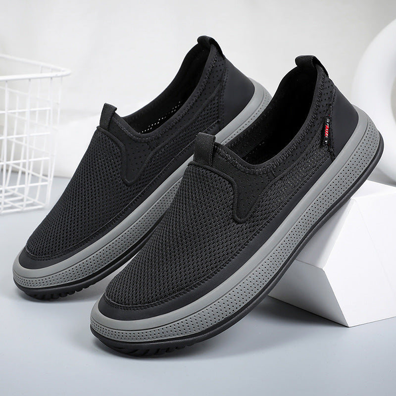 Damen Komfortable und atmungsaktive Slip-On Sneakers mit rutschfester Sohle EB