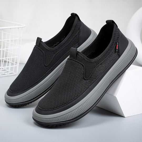 Damen Komfortable und atmungsaktive Slip-On Sneakers mit rutschfester Sohle EB