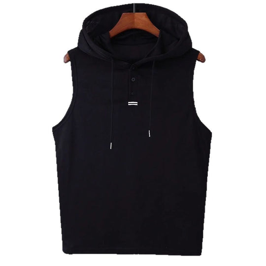 Herren ärmelloses Hoodie-Shirt mit strukturierter Oberfläche EB