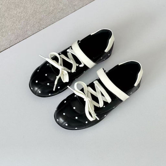 Damen Freizeit Sneakers mit punktemuster und flexiblem Obermaterial EB