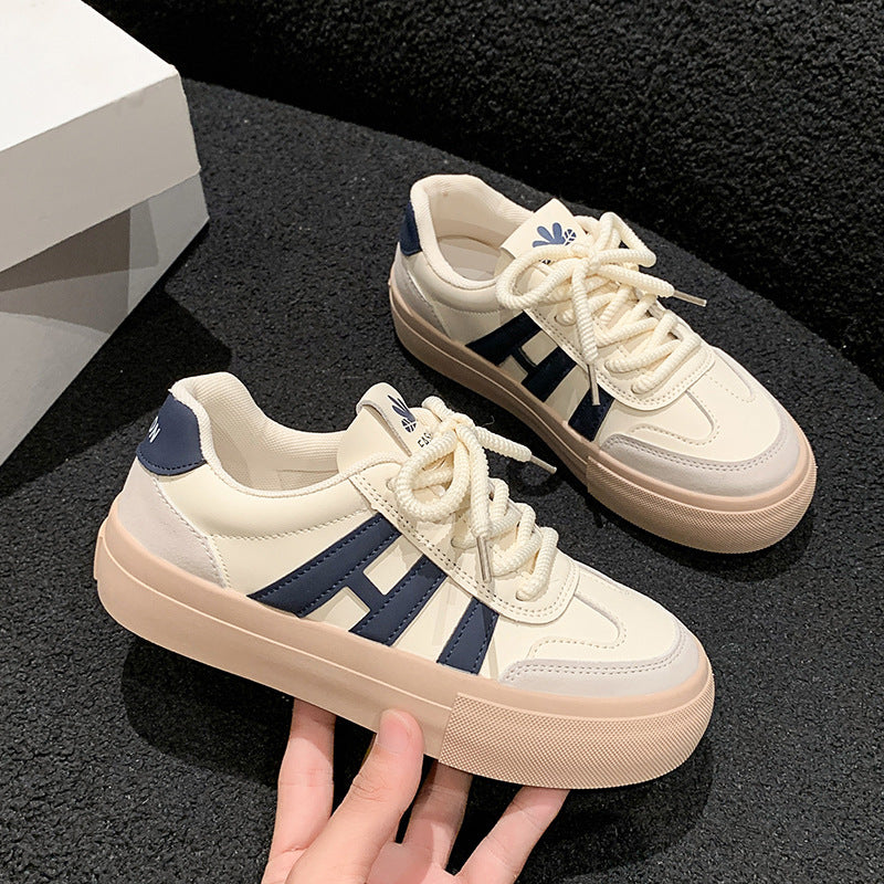 Damen sportliche Sneakers mit hochwertiger Leder- und Wildlederkombination EB