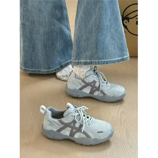 Damen sportliche Sneaker mit atmungsaktiver Mesh-Oberfläche EB