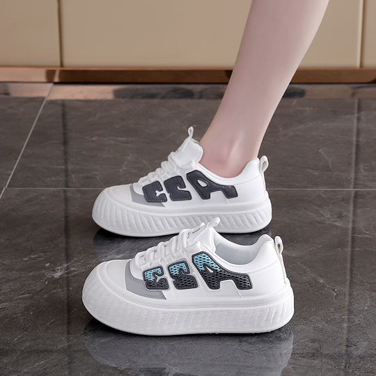 Damen modische Plateau Sneakers mit einzigartigem Design und bequemer Dämpfung EB