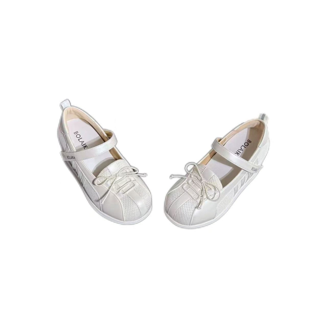 Damen sportliche Sneakers mit verstellbarem Riemen EB