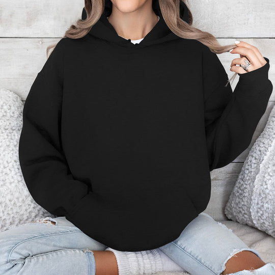 Damen Oversized Kapuzenpullover aus hochwertiger Baumwolle EB