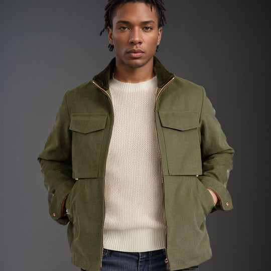 Herren stylische Funktionsjacke im modernen Design mit großzügigen Taschen EB
