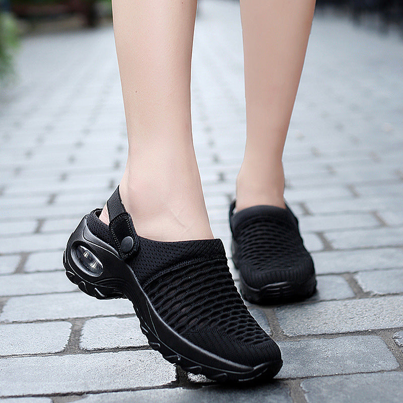 Damen Atmungsaktive Clogs mit elastischem Komfort und rutschfester Sohle EB