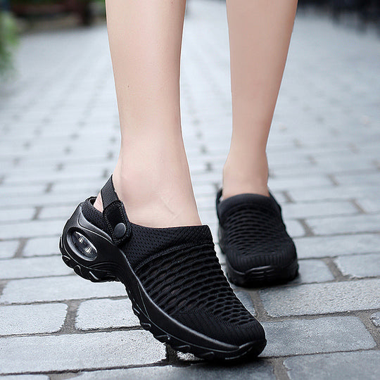 Damen Atmungsaktive Clogs mit elastischem Komfort und rutschfester Sohle EB