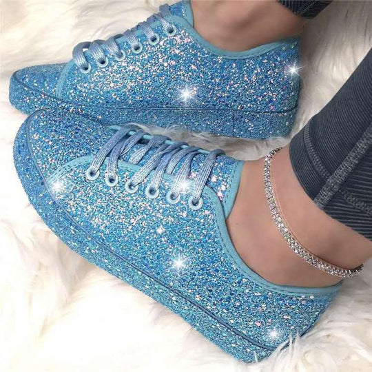 Damen Glitzernde Sneaker mit atmungsaktiver Sohle und zusätzlichem Komfort EB