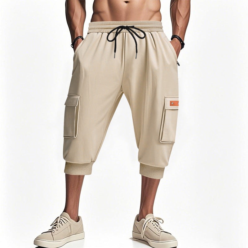 Herren modische Cargo-Shorts mit praktischen Seitentaschen und elastischem Bund EB