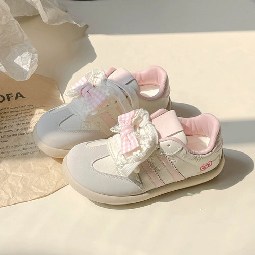 Damen Sneaker mit verspielten Schleifen und atmungsaktivem Obermaterial EB