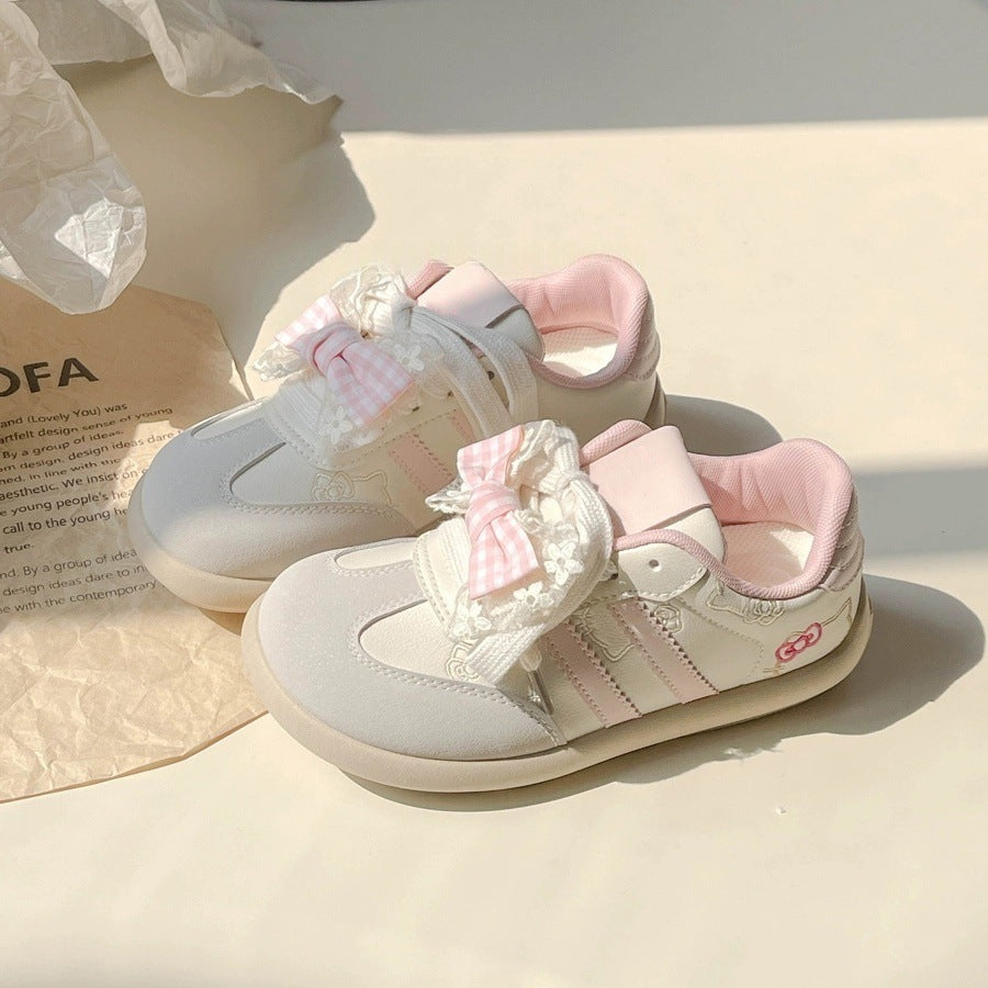Damen Sneakers mit verspielten Schleifenakzenten und atmungsaktivem Obermaterial EB