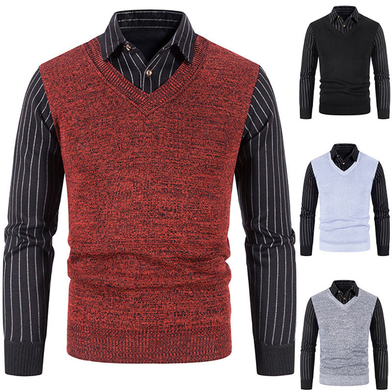 Herren eleganter V-Ausschnitt Pullover EB