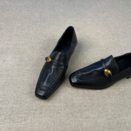 Damen Elegante Mokassins mit modischem Schnallenakzent EB