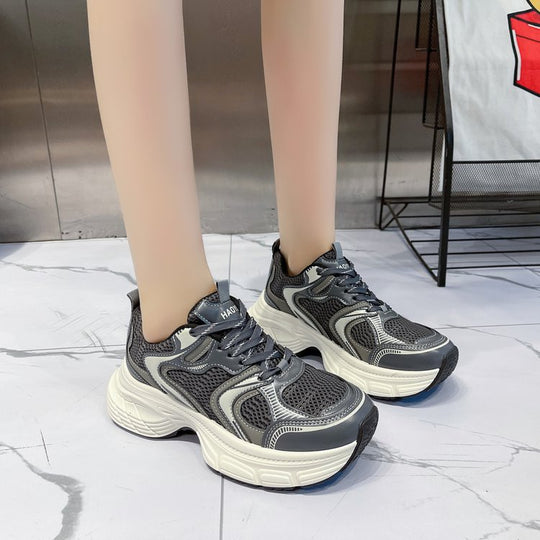 Damen modische Laufsneaker mit atmungsaktivem Obermaterial und komfortabler Dämpfung EB