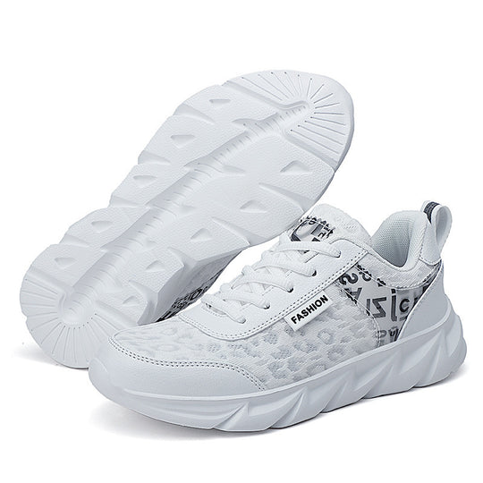 Damen Sportliche Sneaker mit trendigem Leopardenmuster und dämpfender Sohle EB