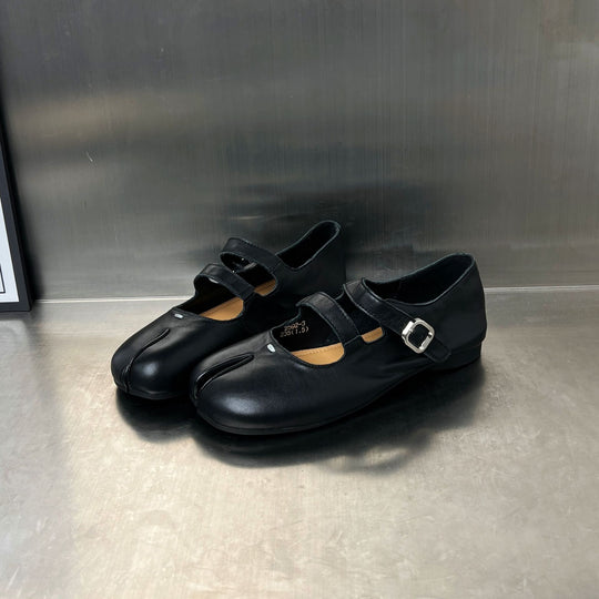 Damen Ballerinas mit modischem Riemen und anatomischem Fußbett EB