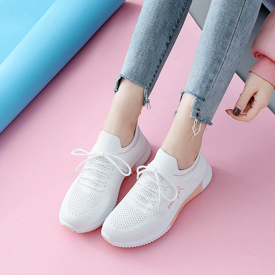 Damen Sportliche Freizeitsneaker mit atmungsaktivem Mesh-Obermaterial und Dämpfungssystem EB
