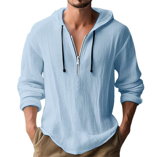 Herren lässiger Kapuzenpullover mit Reißverschluss EB
