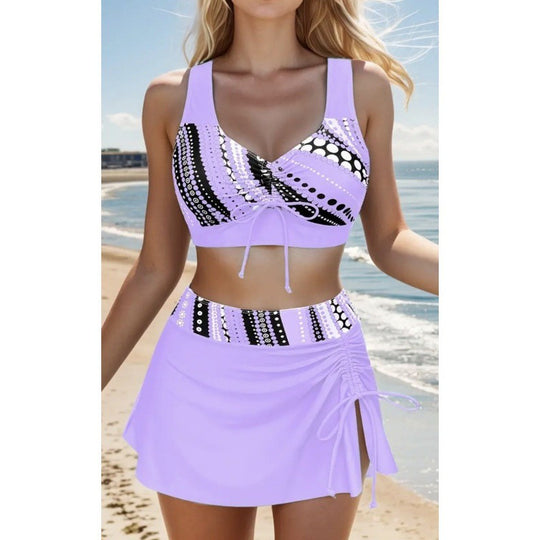 Damen Schwimmlatz mit knöpfbarem Rock EB