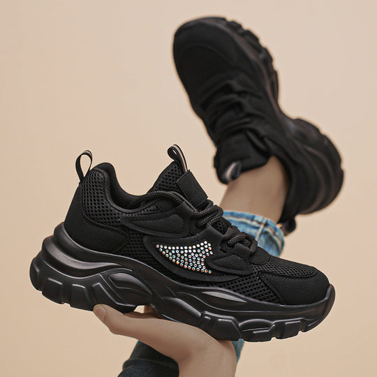 Damen Sportliche Sneakers mit reflektierenden Akzenten und atmungsaktiver Konstruktion EB