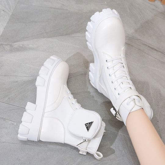 Damen Chunky Boots mit praktischem Seitentaschen-Design EB