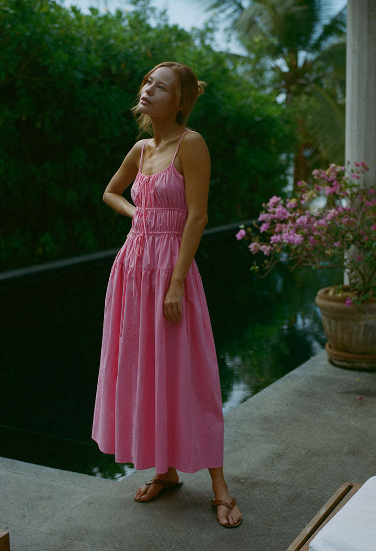 Damen luftiges Sommerkleid mit verstellbaren Trägern EB