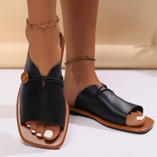 Damen offene Sandalen mit modischen Schliessen EB