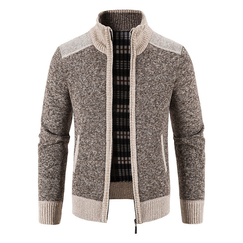 Herren Strickjacke mit hohem Kragen EB