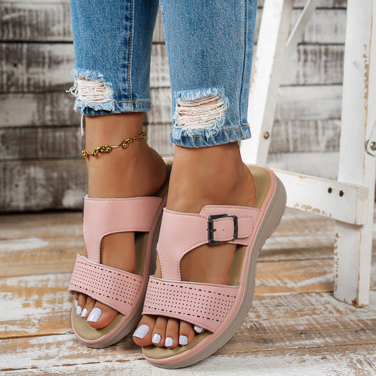 Damen Komfortable Riemchen-Sandalen mit Luftzirkulation EB