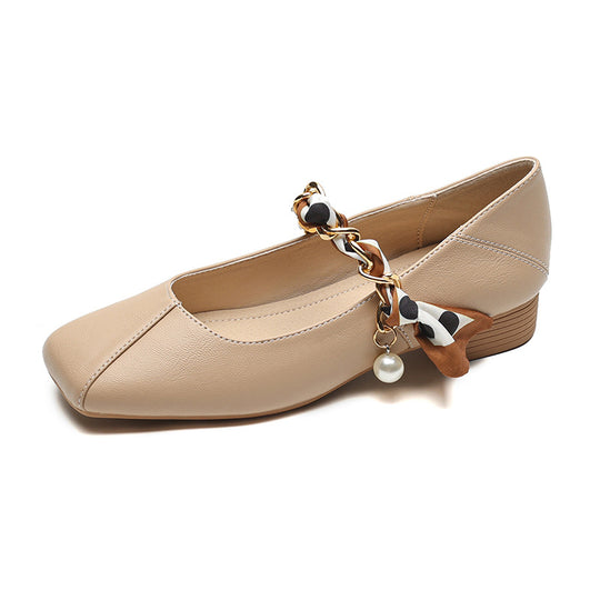 Damen Ballerinas mit eleganter Schnallenakzent und klassischem Design EB