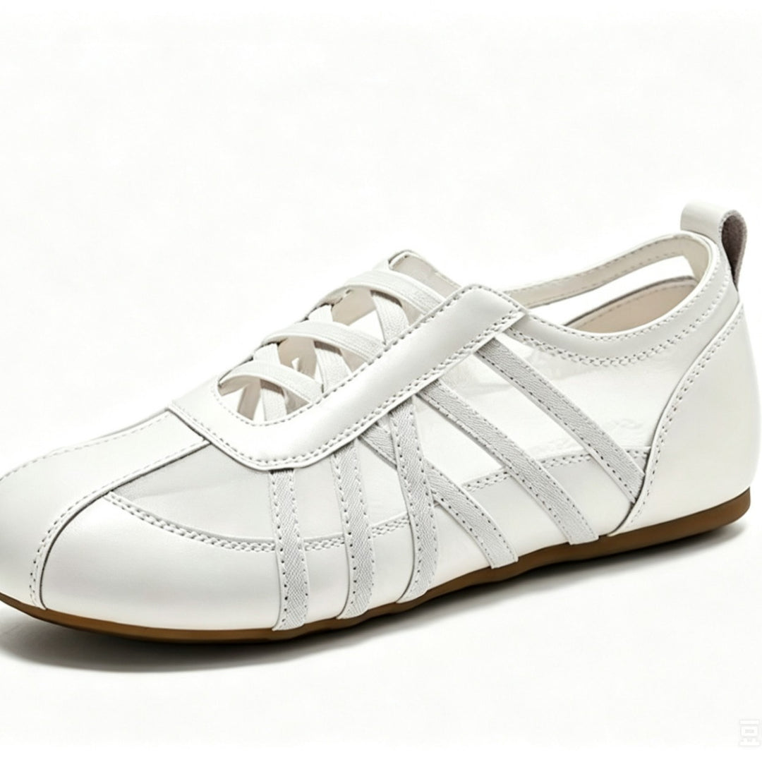 Damen Slip-On Ballerinas mit flexiblem Riemchendesign EB