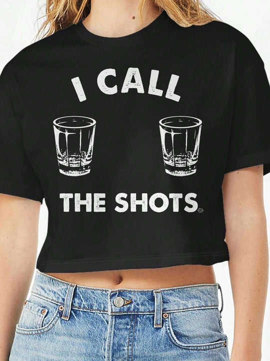 Damen Crop-Top mit auffälligem Schriftzug EB