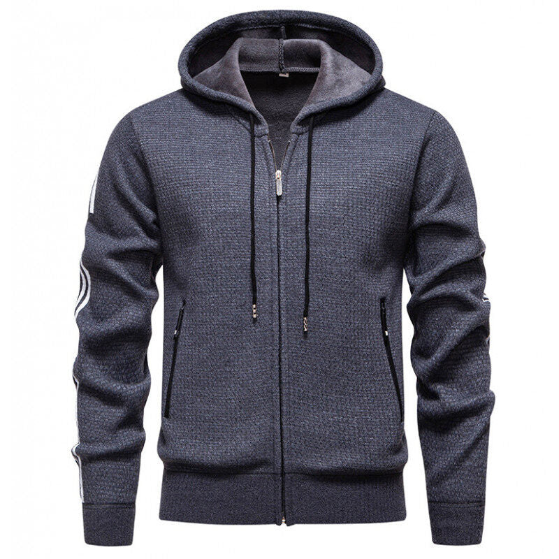 Herren Sportliche Kapuzenjacke mit innovativem Materialmix EB