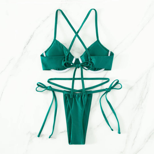 Damen Triangel-Bikini mit innovativem Trägersystem und figurschmeichelndem Schnitt EB