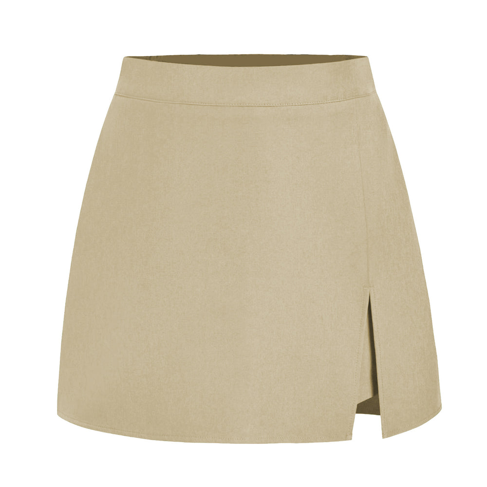 Damen eleganter Kurzrock mit seitlichem Schlitz und hohem Bund EB